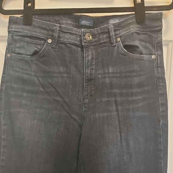 J. Jill Dark Indigo High Rise Straight Jeans sz 10 - Picture 3 of 7